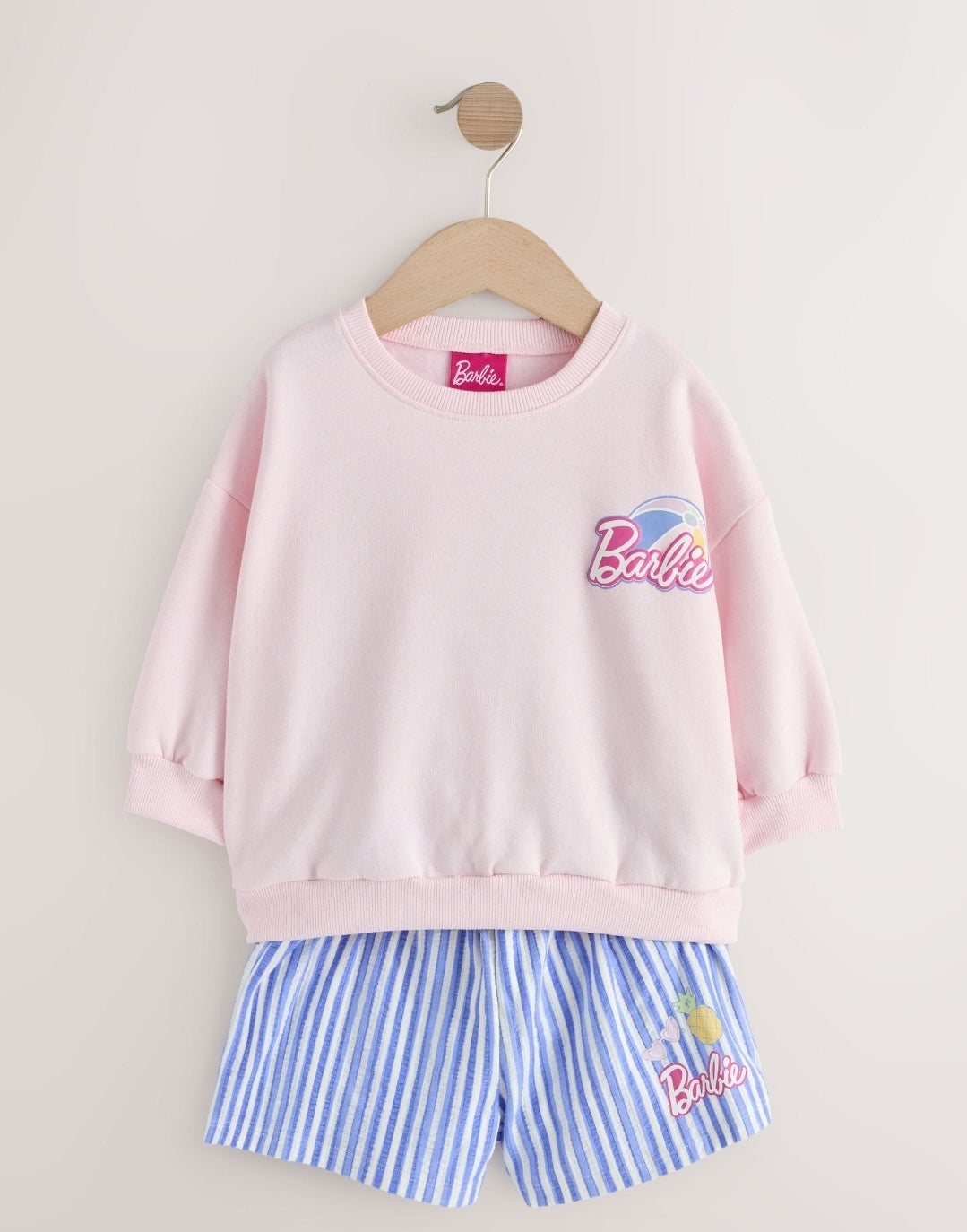 Pink Barbie Shorts Set