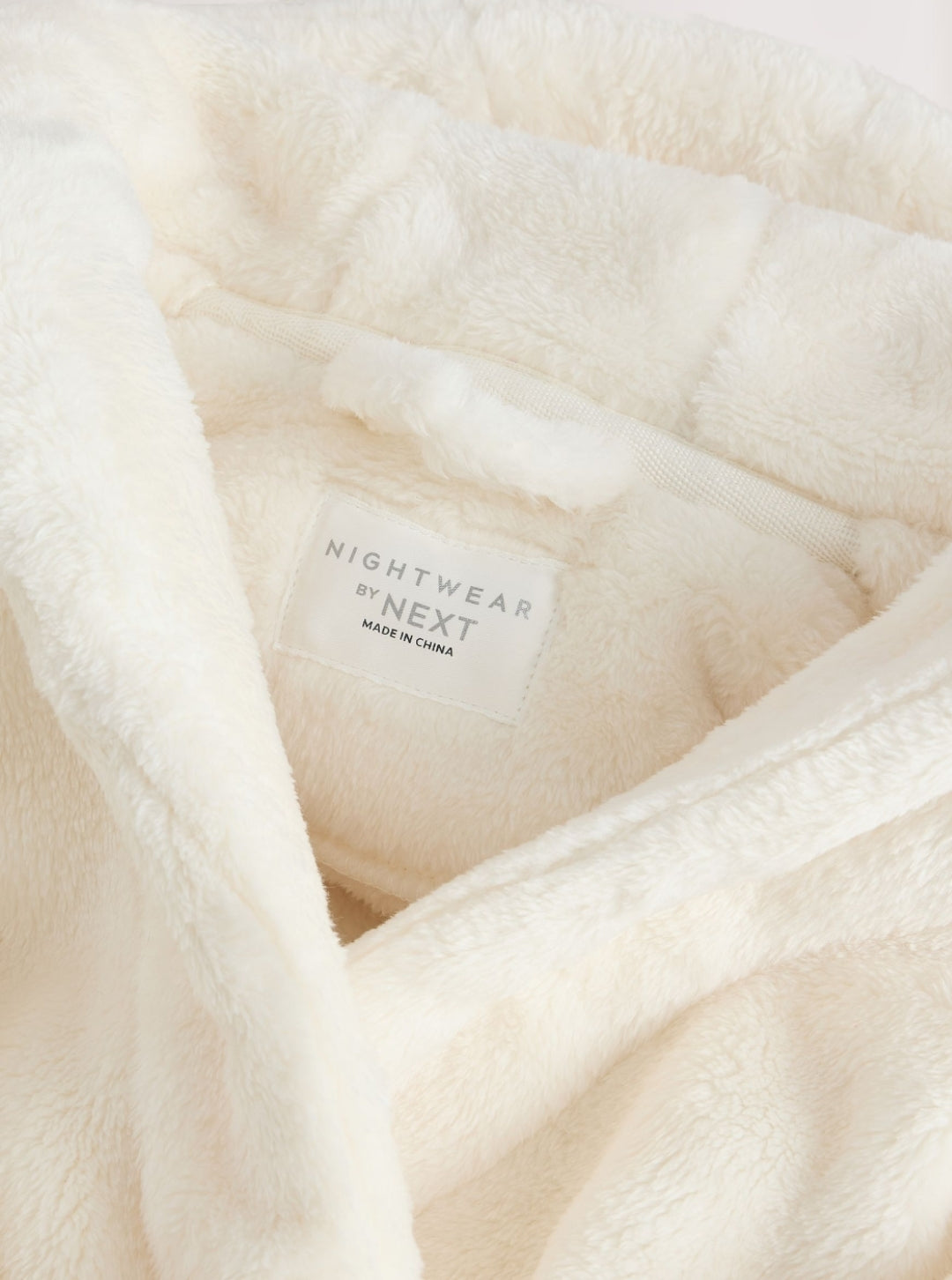 Ecru Soft Touch Fleece Dressing Gown