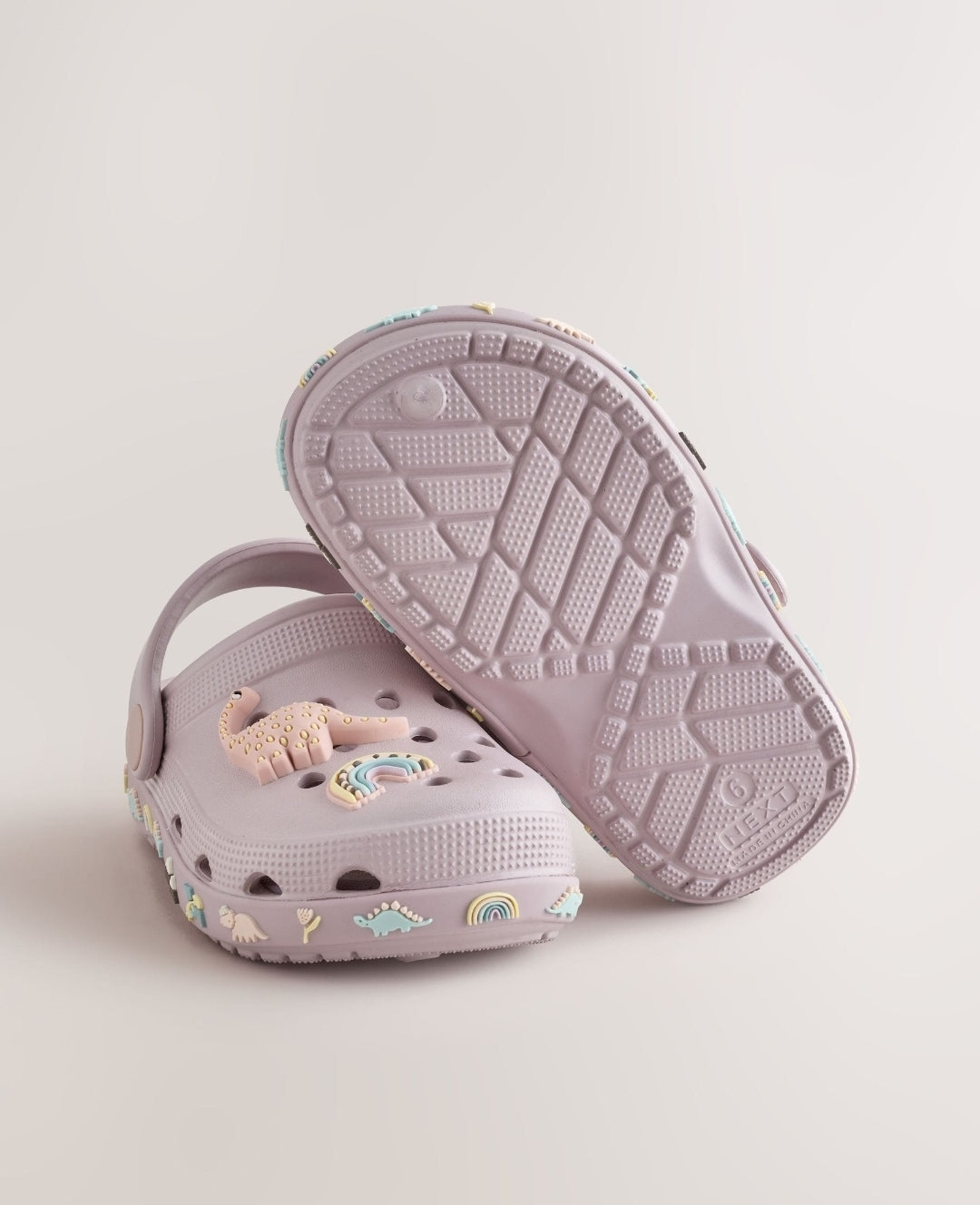 Purple Dinosaur Character Clogs