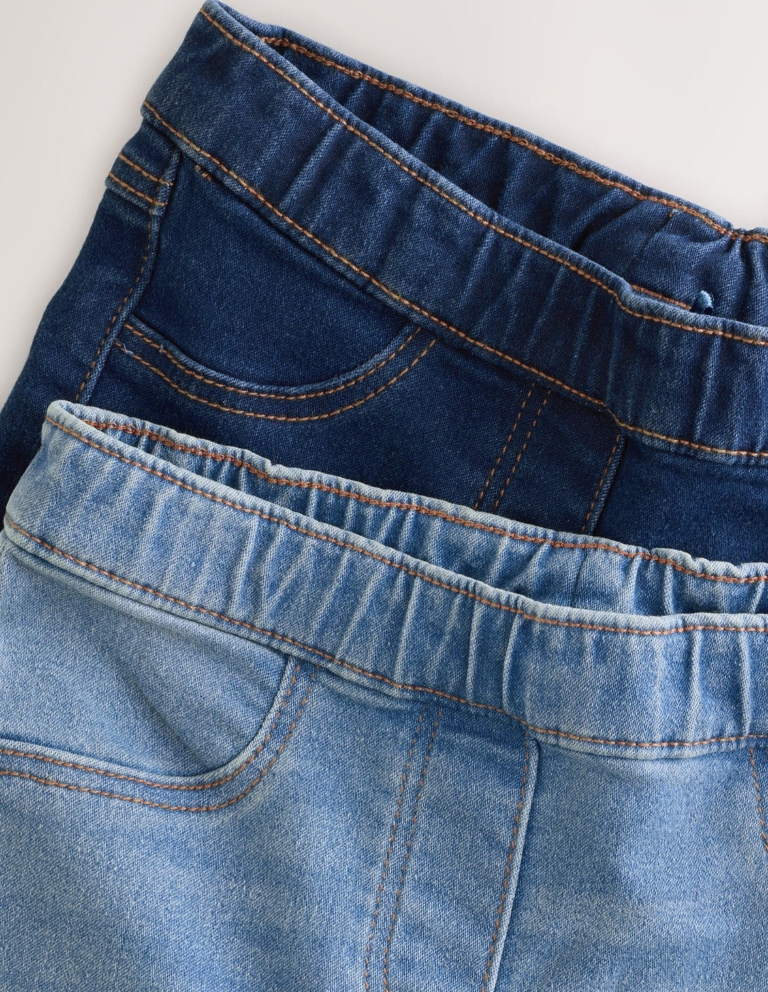 Blue Elasticated Waist Jeggings 2 Pack