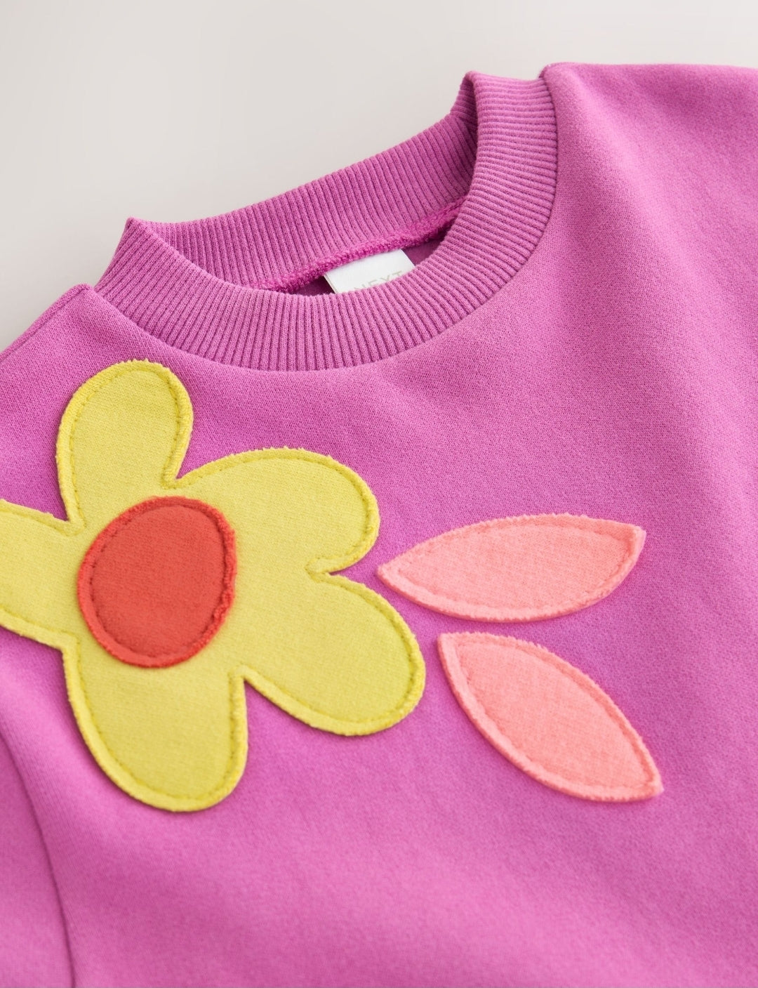 Purple Flowers Long Sleeve Sweat Dress