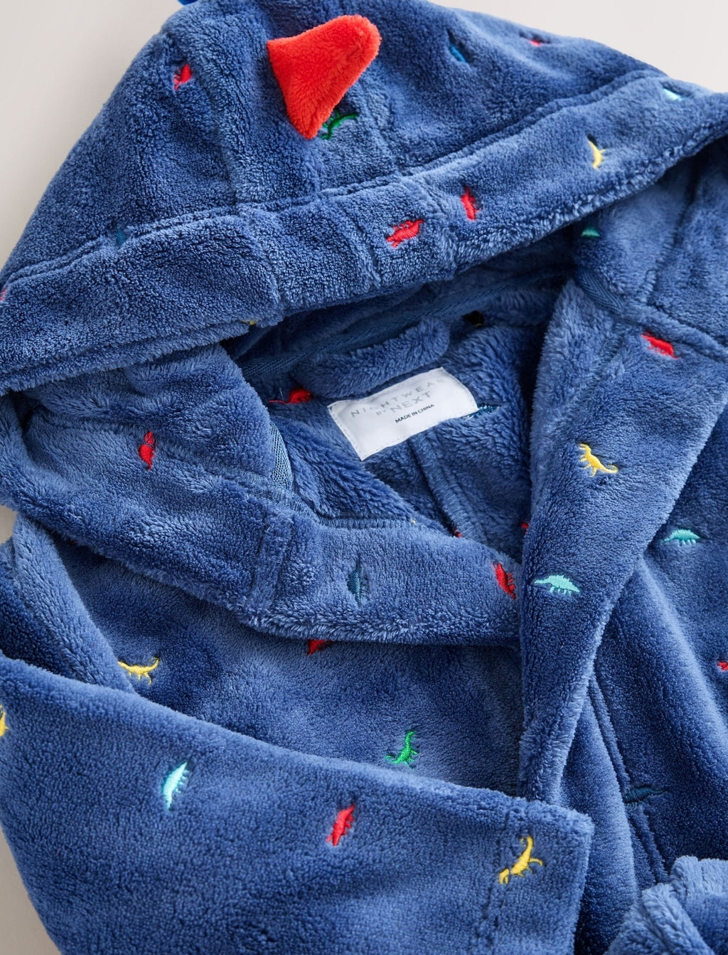 Blue Dino Fleece Robe