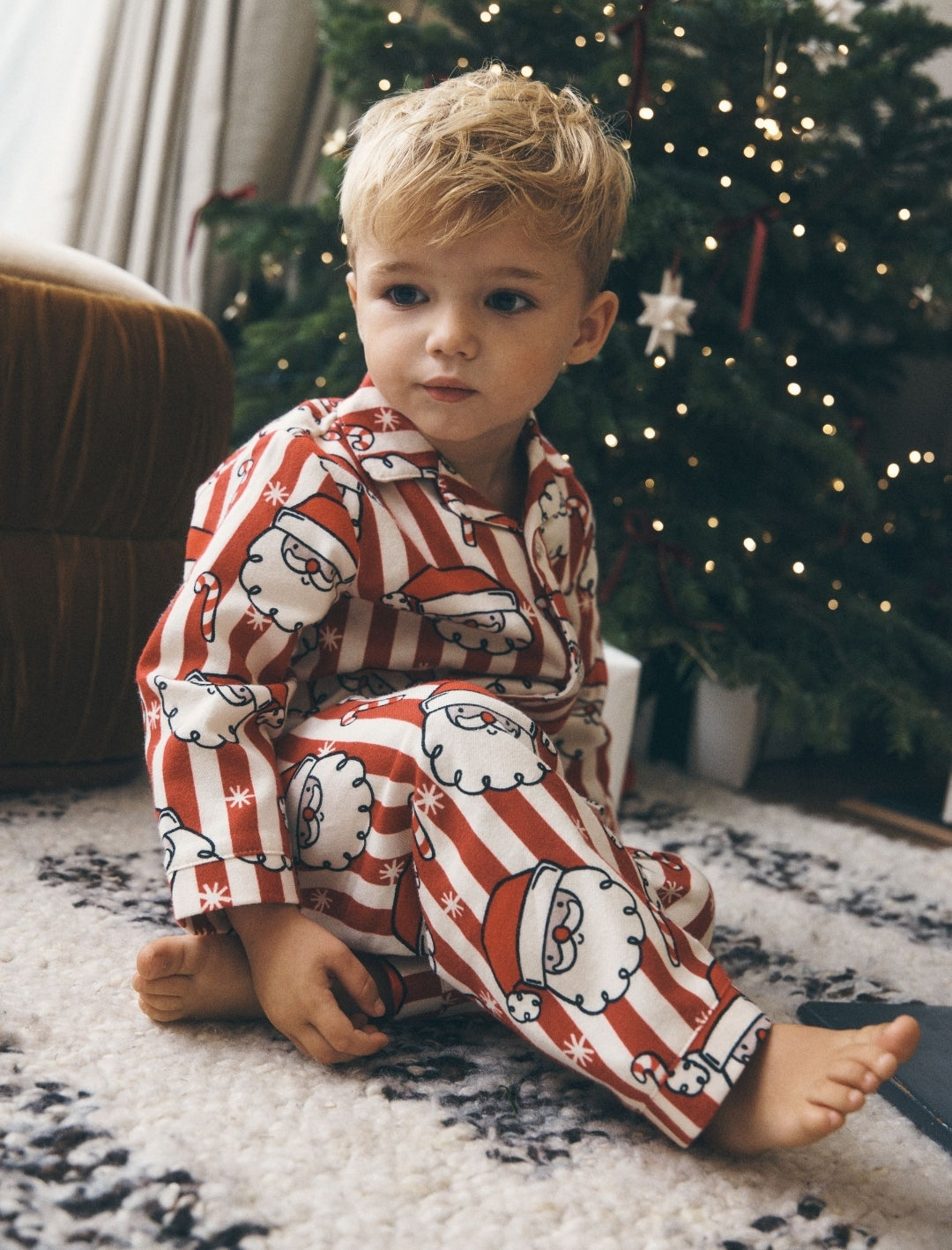 Red/White Santa Stripe Christmas Pyjamas