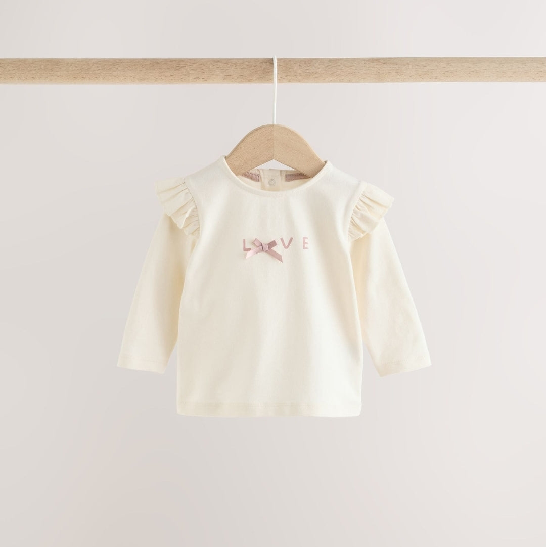 Pink/Cream Fur Baby Gilet Top and Leggings 3 Piece Set