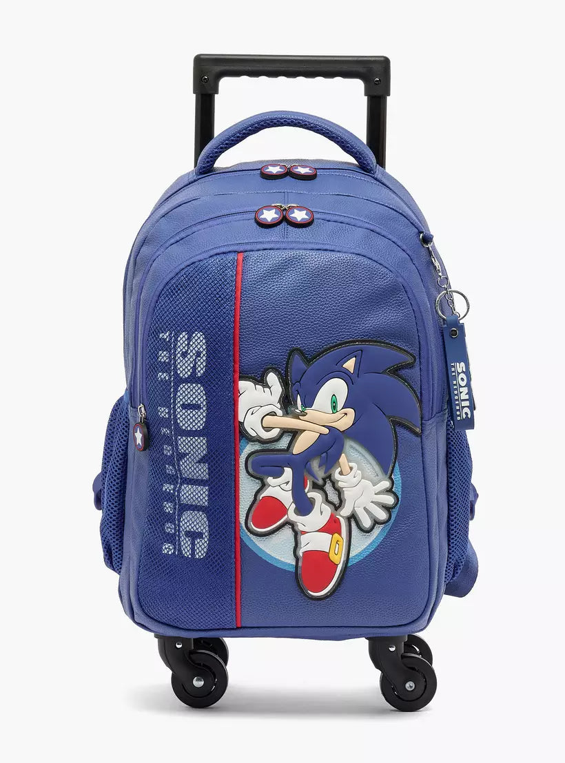 SEGA Sonic the Hedgehog Trolley Bag for Boys 16 inches