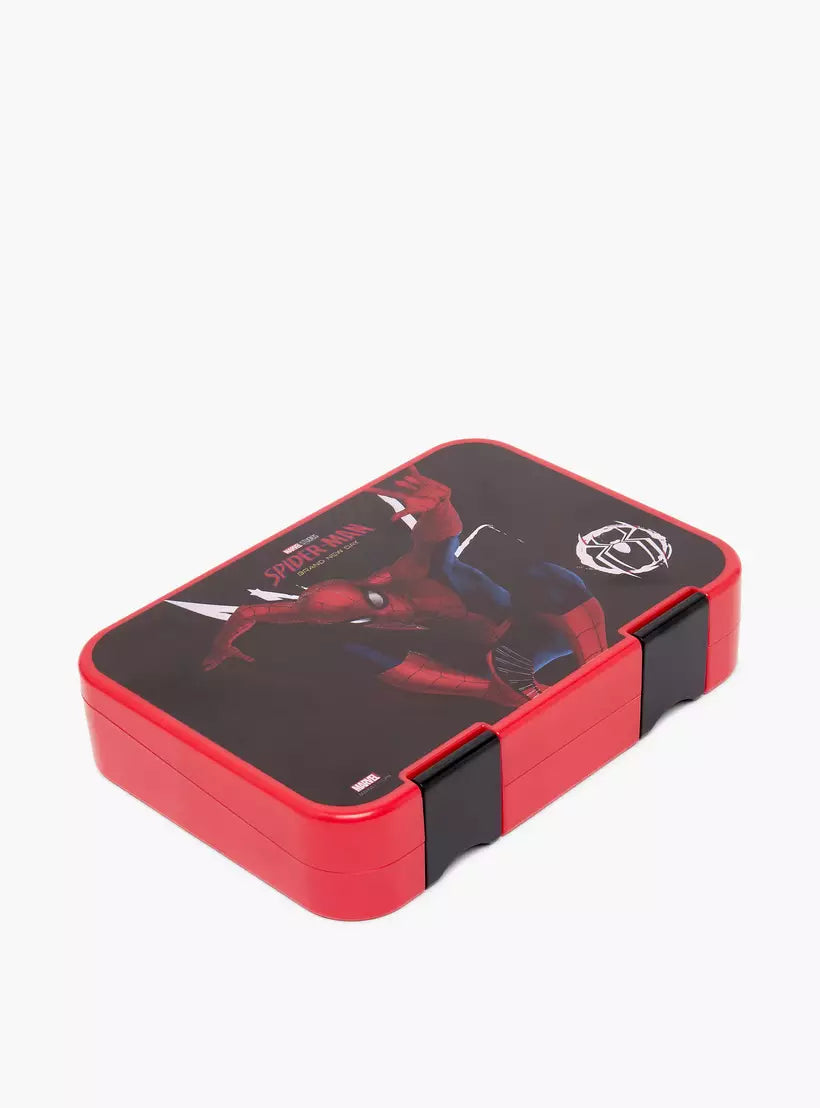 Spider-Man Print Bento Lunch Box for Boys with Clip Lock Lid