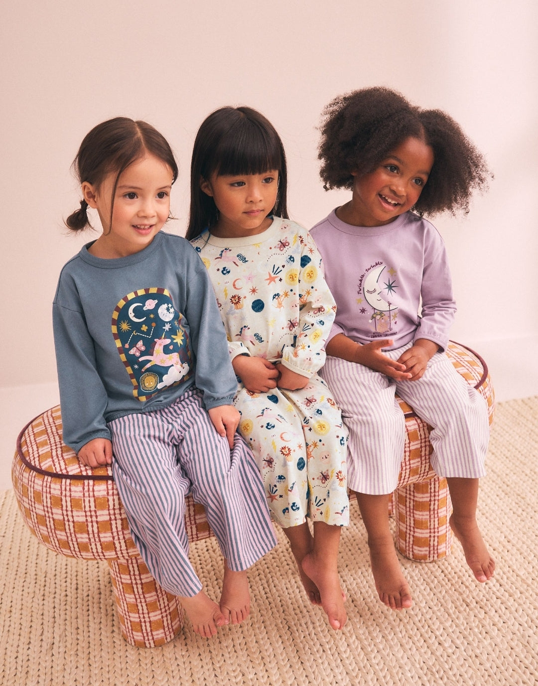 Multicoloured Wide Leg Pyjamas 3 Pack