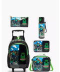 Hollywood Magic Printed 5-Piece School Trolley Bag Set 16 inches