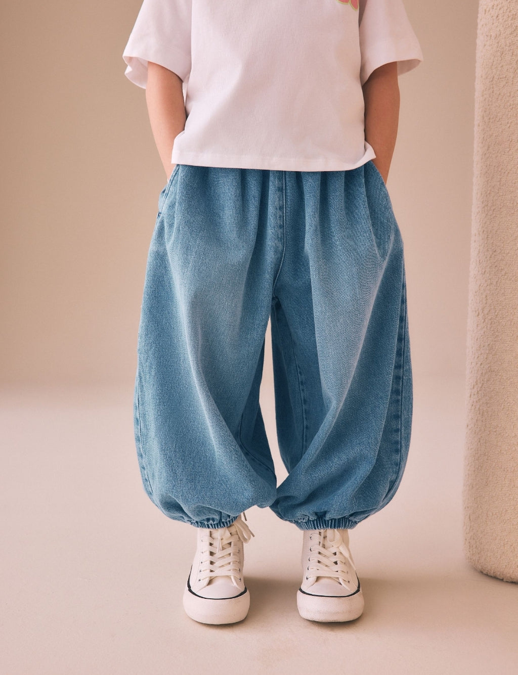 Mid Blue Cuffed Jeans