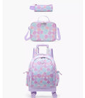 New Expressions Printed 3-Piece Trolley Backpack Set  18 inches