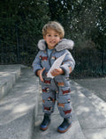 Dog Print Padded Snowsuit