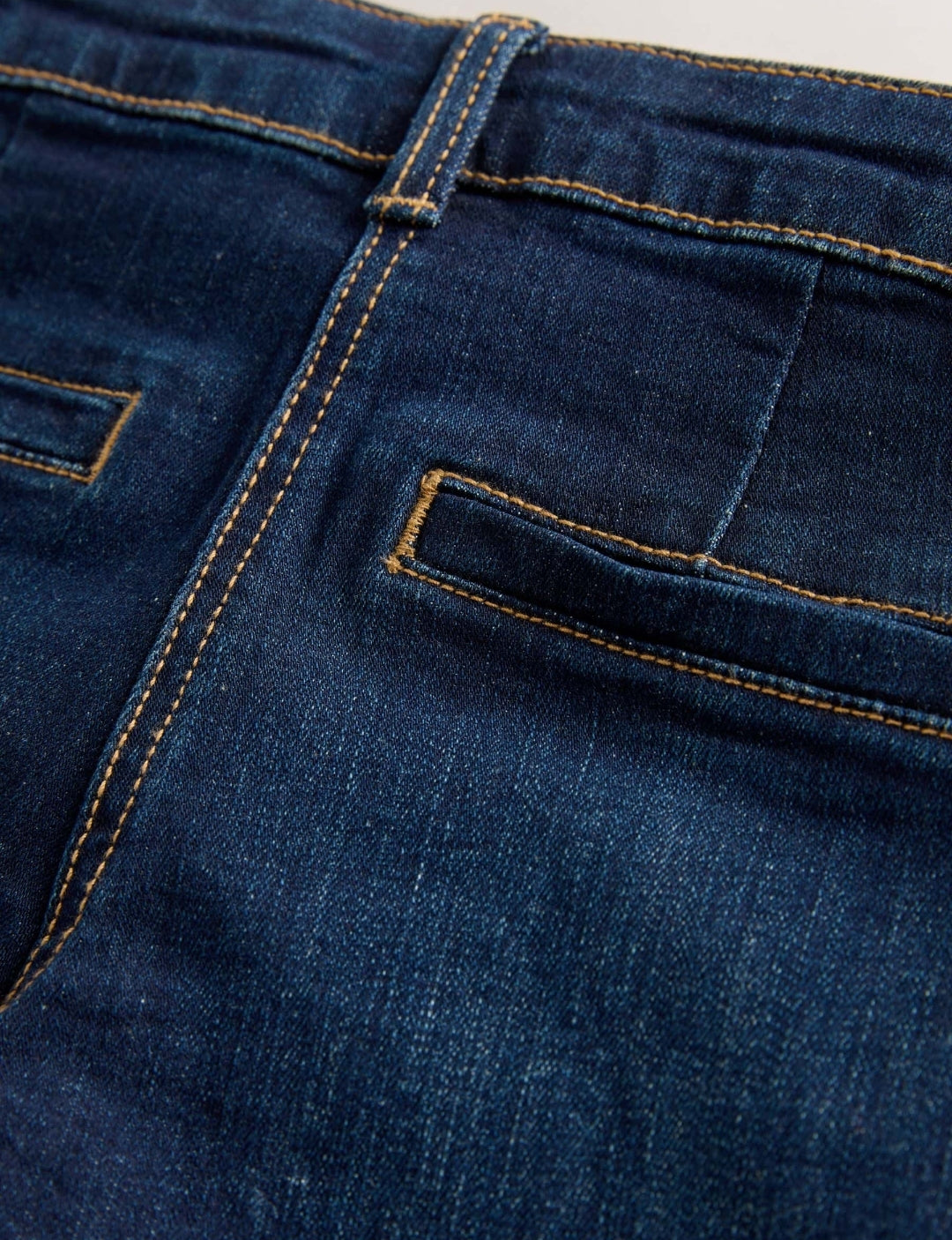 Blue Rinse Wash Denim Flared Jeans