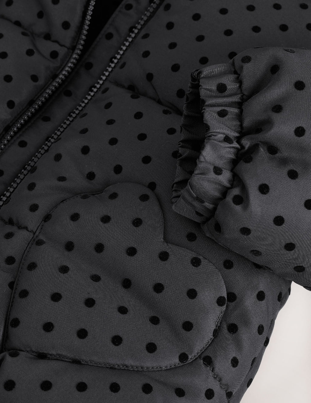 Black Polka Dot Shower Resistant

Padded Coat