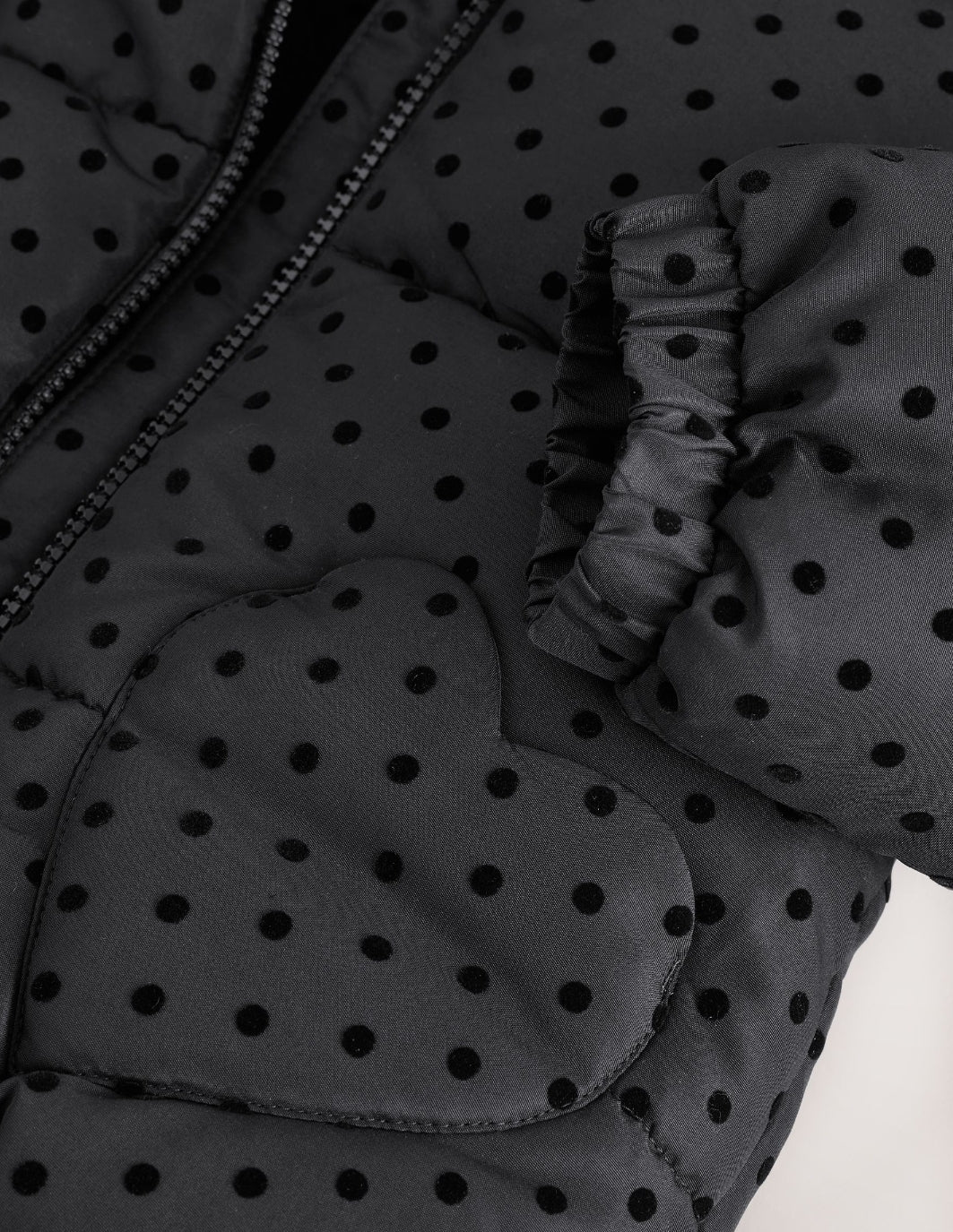 Black Polka Dot Shower Resistant

Padded Coat