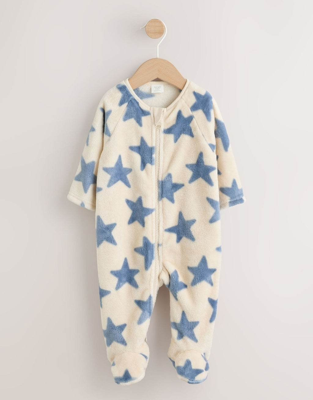Neutral/Blue Star Fleece Baby
Sleepsuit