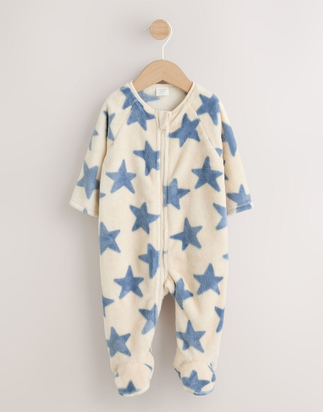 Neutral/Blue Star Fleece Baby
Sleepsuit