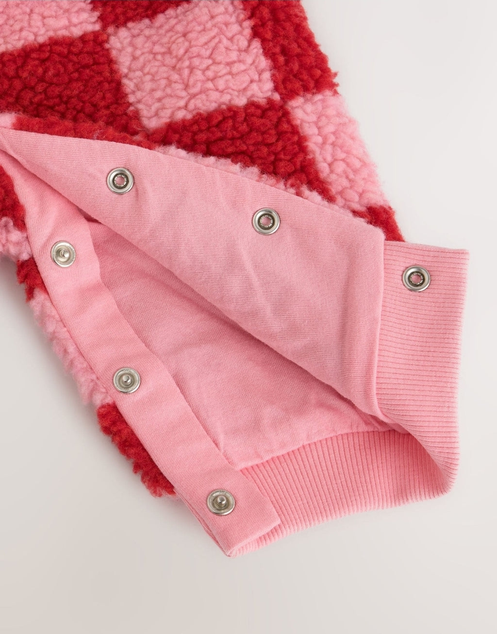 Pink and Red Checkerboard Borg
Hooded Baby All-In-One