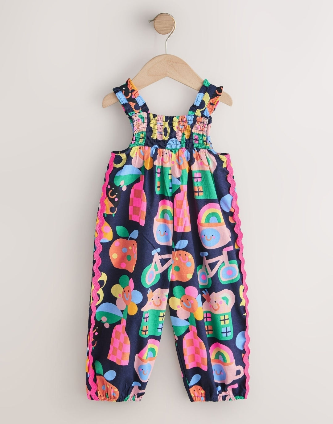 Rainbow Apple Print Ric Rac
Strappy Jumpsuit