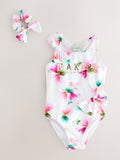 Baker by Ted Baker Pink Cut Out
Floral Swimsuit & Hair Scrunchie