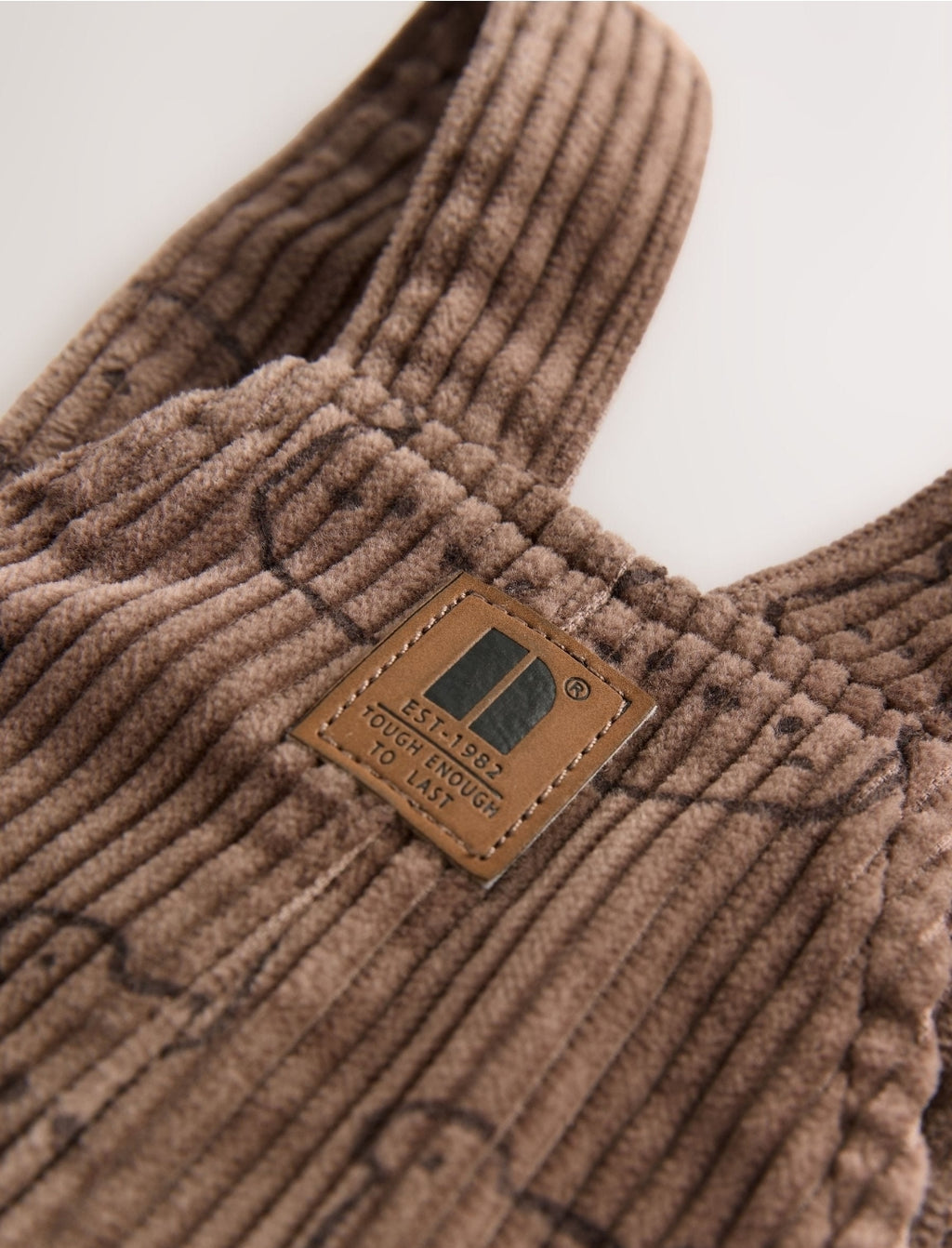 Brown Bear Print Corduroy Dungarees