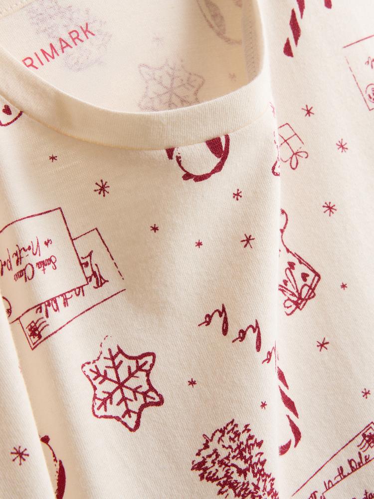 Primark Pure Cotton Printed Christmas Pyjamas