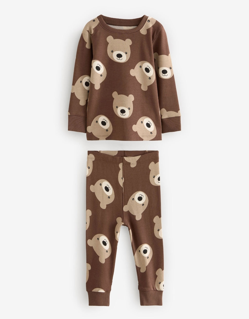 Brown/Cream Snuggle Pyjamas 3 Pack