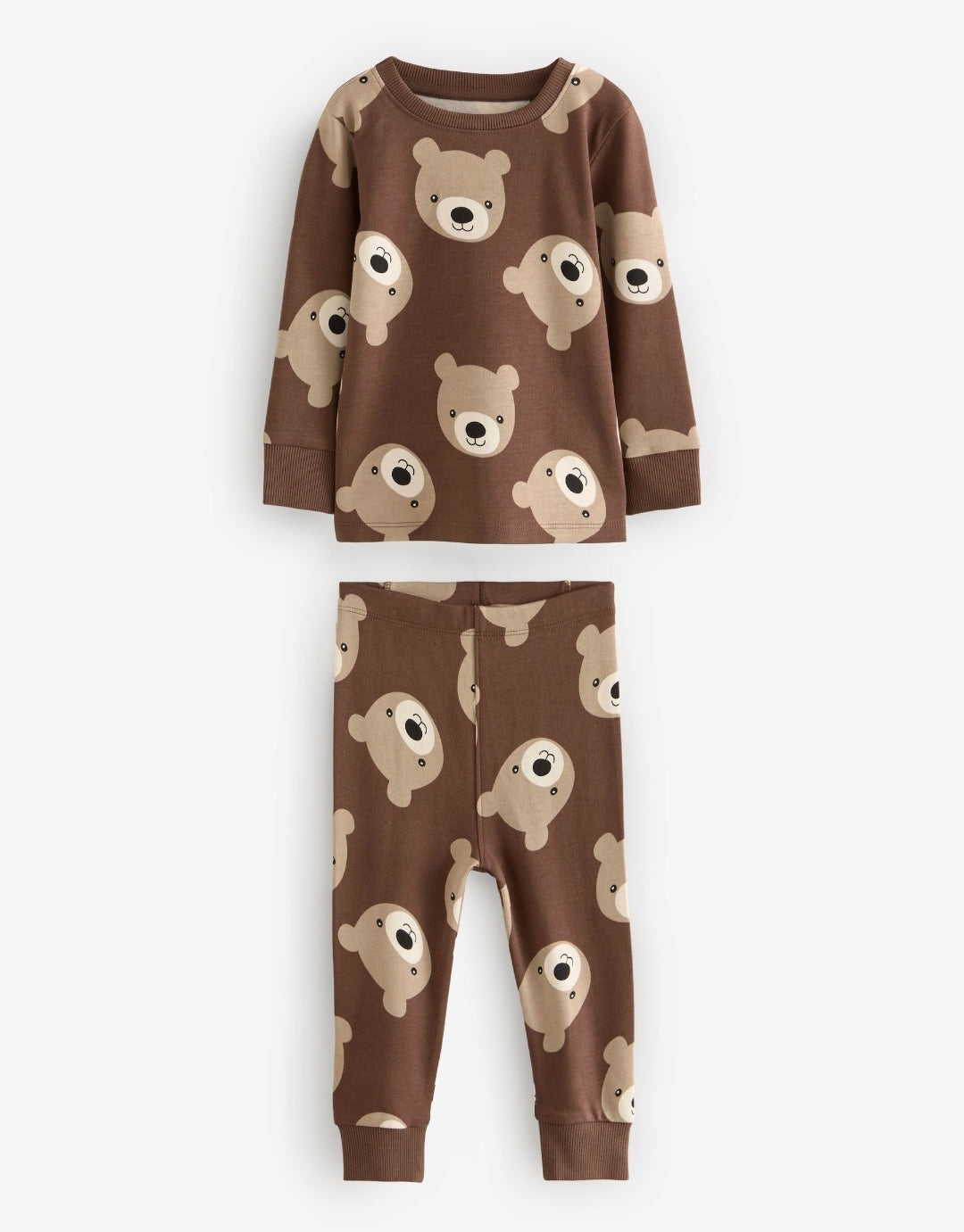Brown/Cream Snuggle Pyjamas 3 Pack