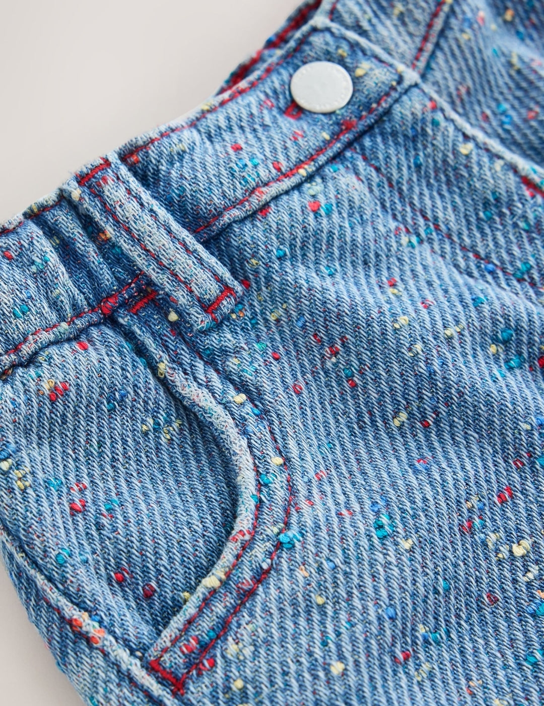 Rainbow Neppy Barrel Jeans