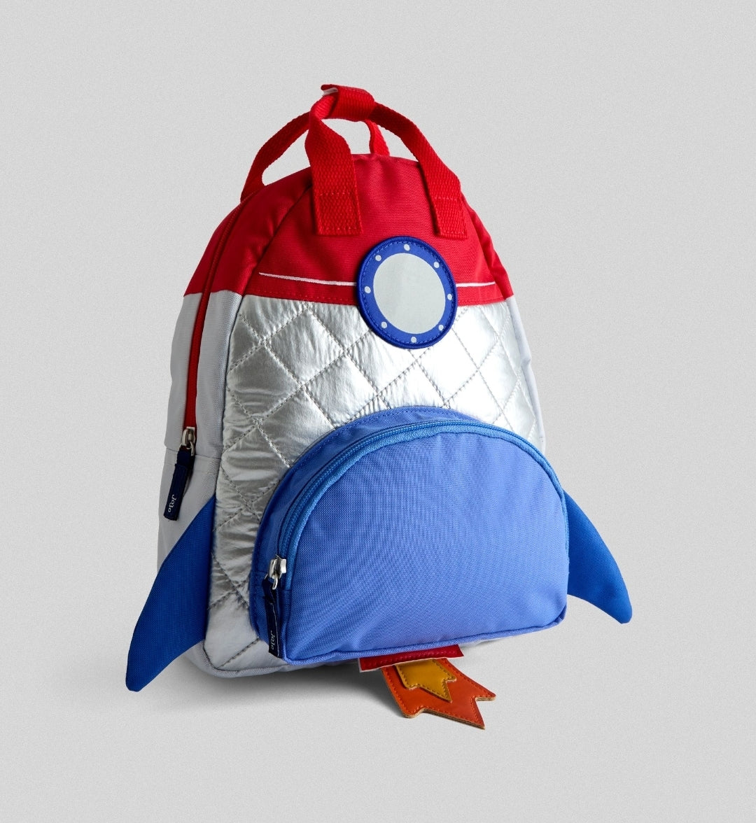 JoJo Maman Bébé Silver Quilted Space
Rocket Backpack 12 inches