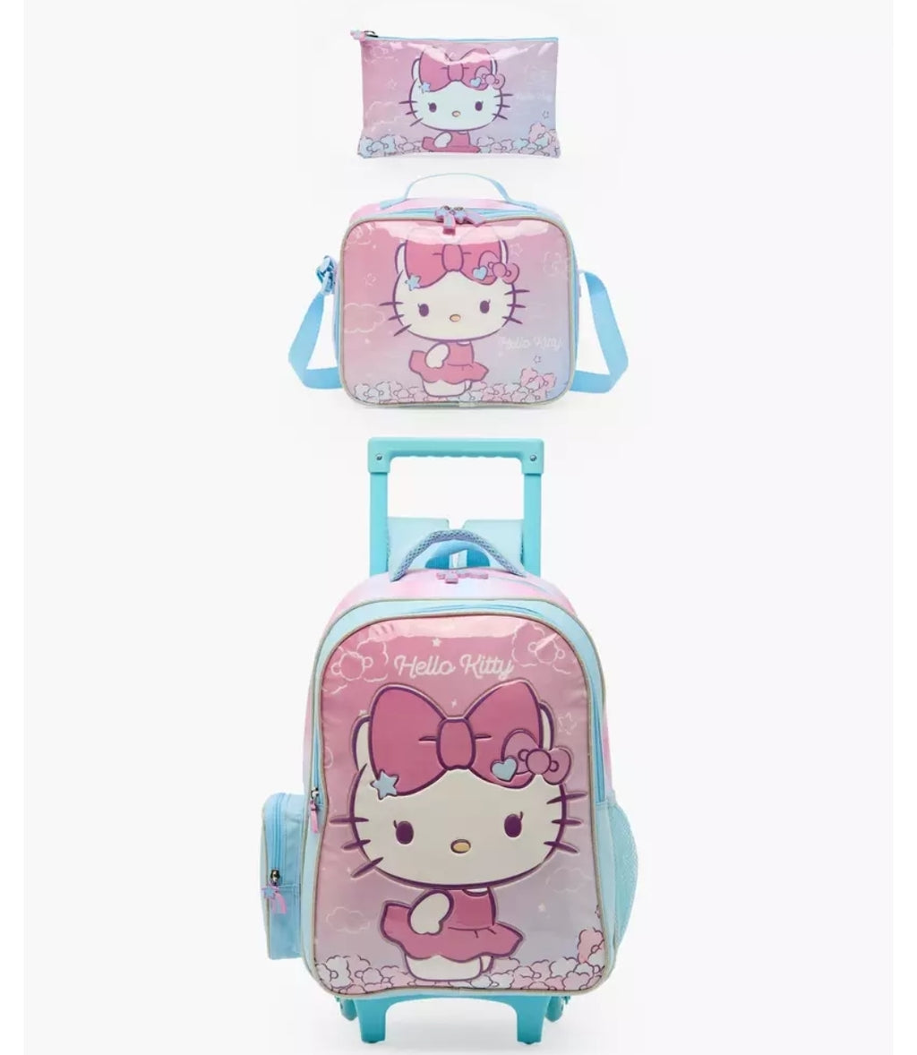 Sanrio Hello Kitty 3-Piece School Trolley Bag Set 16 inches