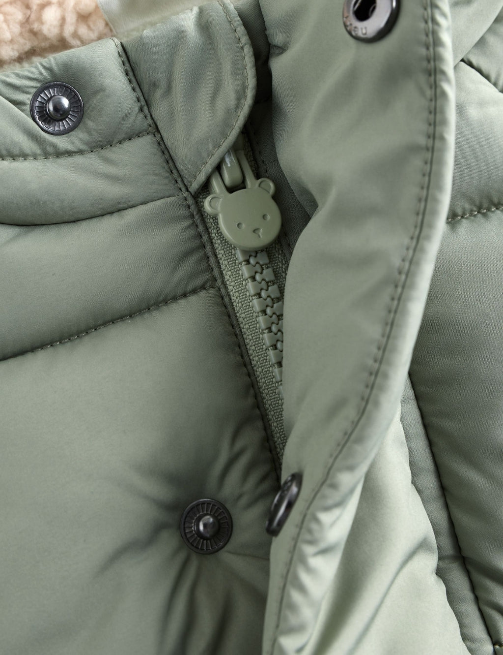 Sage Green Baby Puffer Jacket