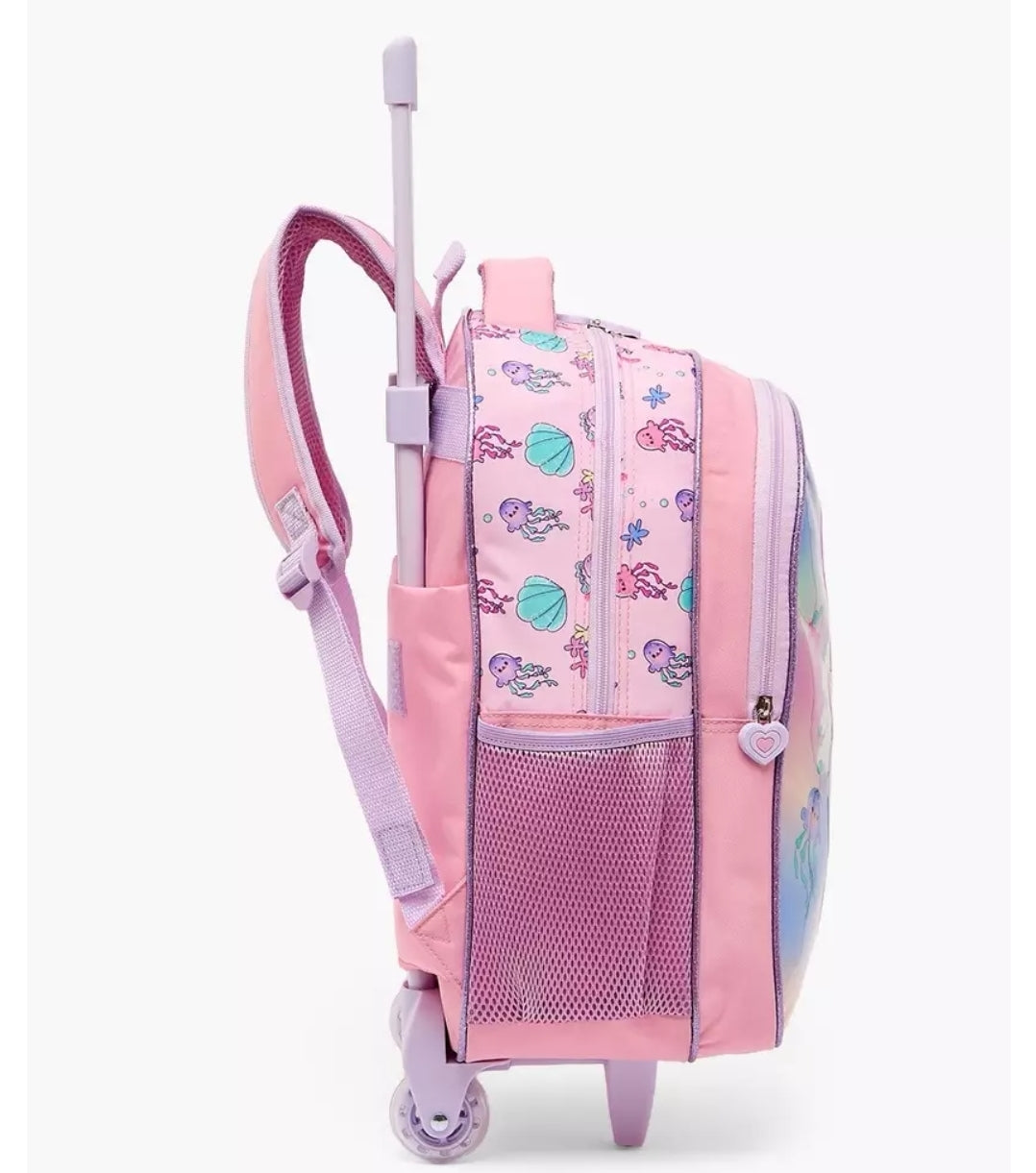 Mermaid 5-Piece School Trolley Bag Set 16 inches