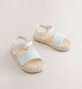 Multi Pastel Ankle Strap Sandals with Touch Fastening