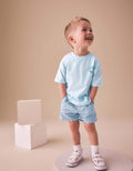 Blue Checkerboard Short Sleeve
T-Shirt & Shorts Set