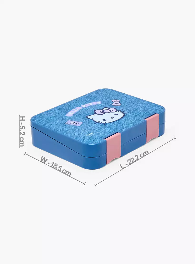 Sanrio Hello Kitty Print Bento Lunch Box for Girls with Clip Lock Lid