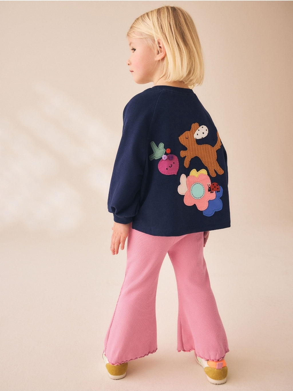 Navy Dog Long Sleeve Top and Leggings Set