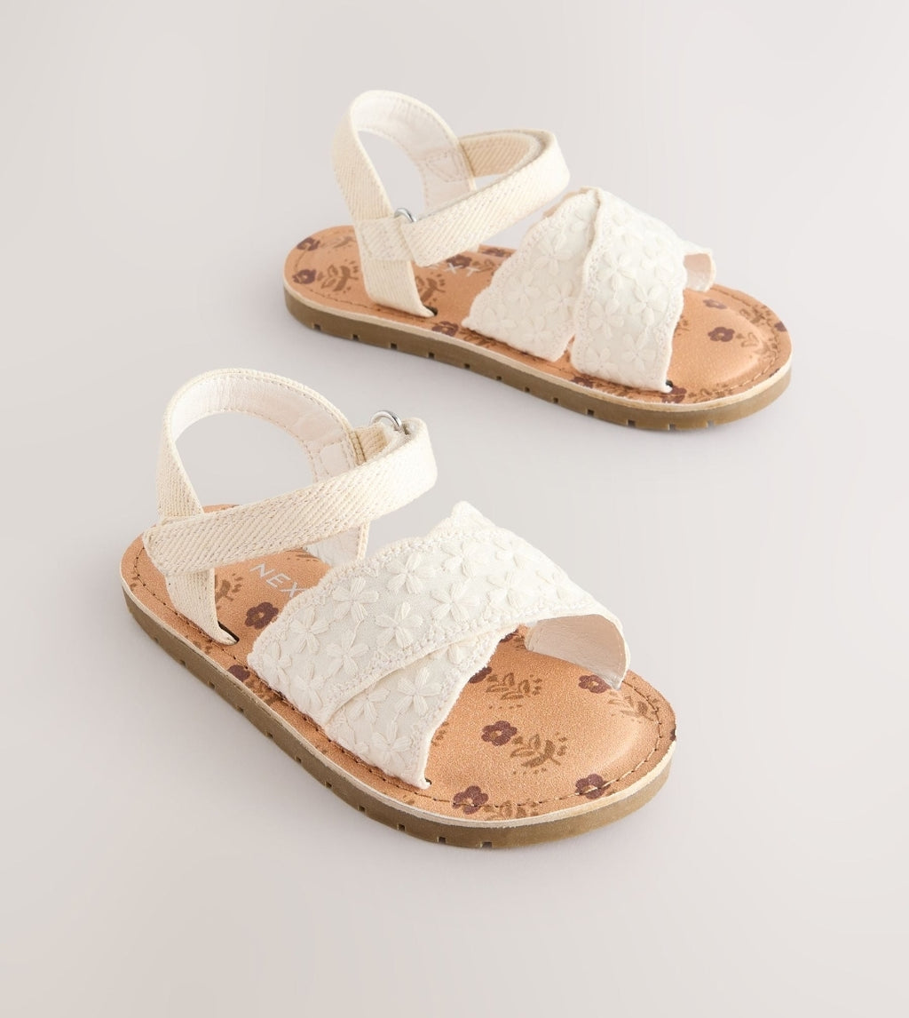 White Broderie Sandals
