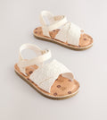 White Broderie Sandals