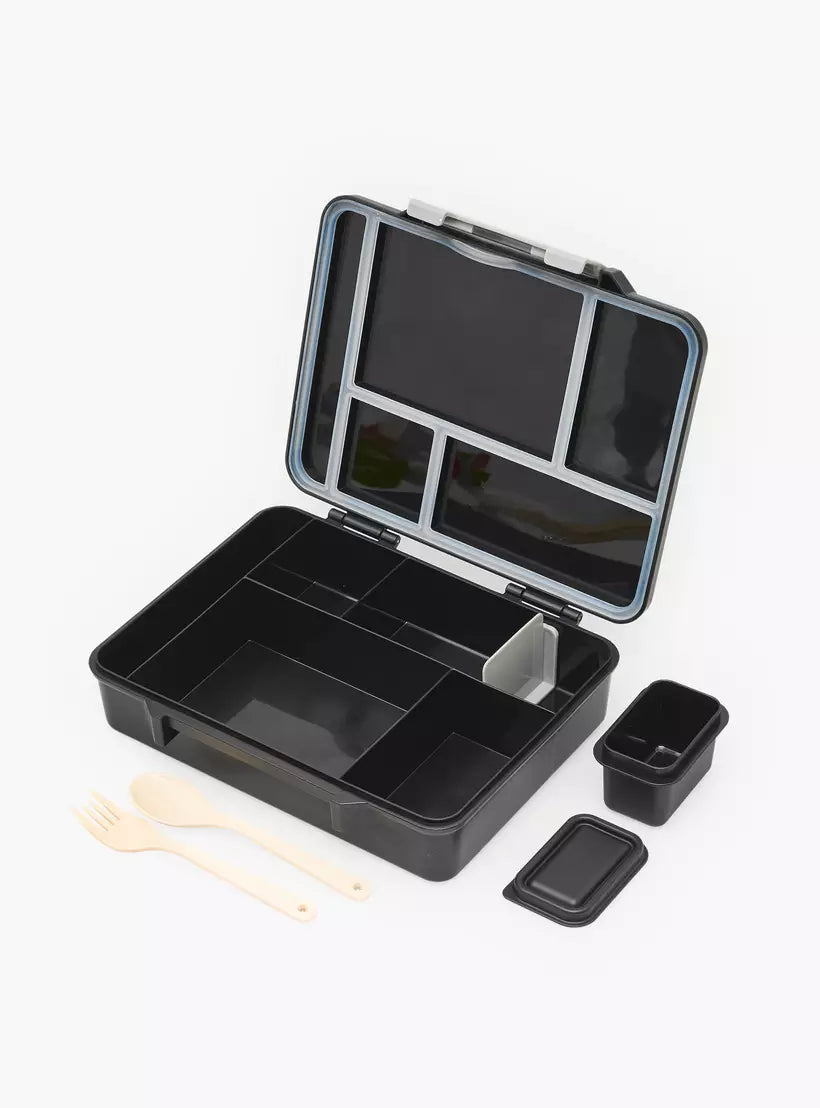 Hollywood Magic Batman Print Bento Lunch Box for Boys with Cutlery - 1.2 L