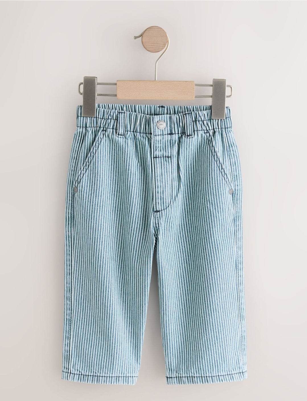 Blue/White Stripe Wide Fit Jeans