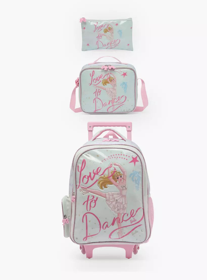 Barbie 3-Piece School Trolley Bag Set 16 inches