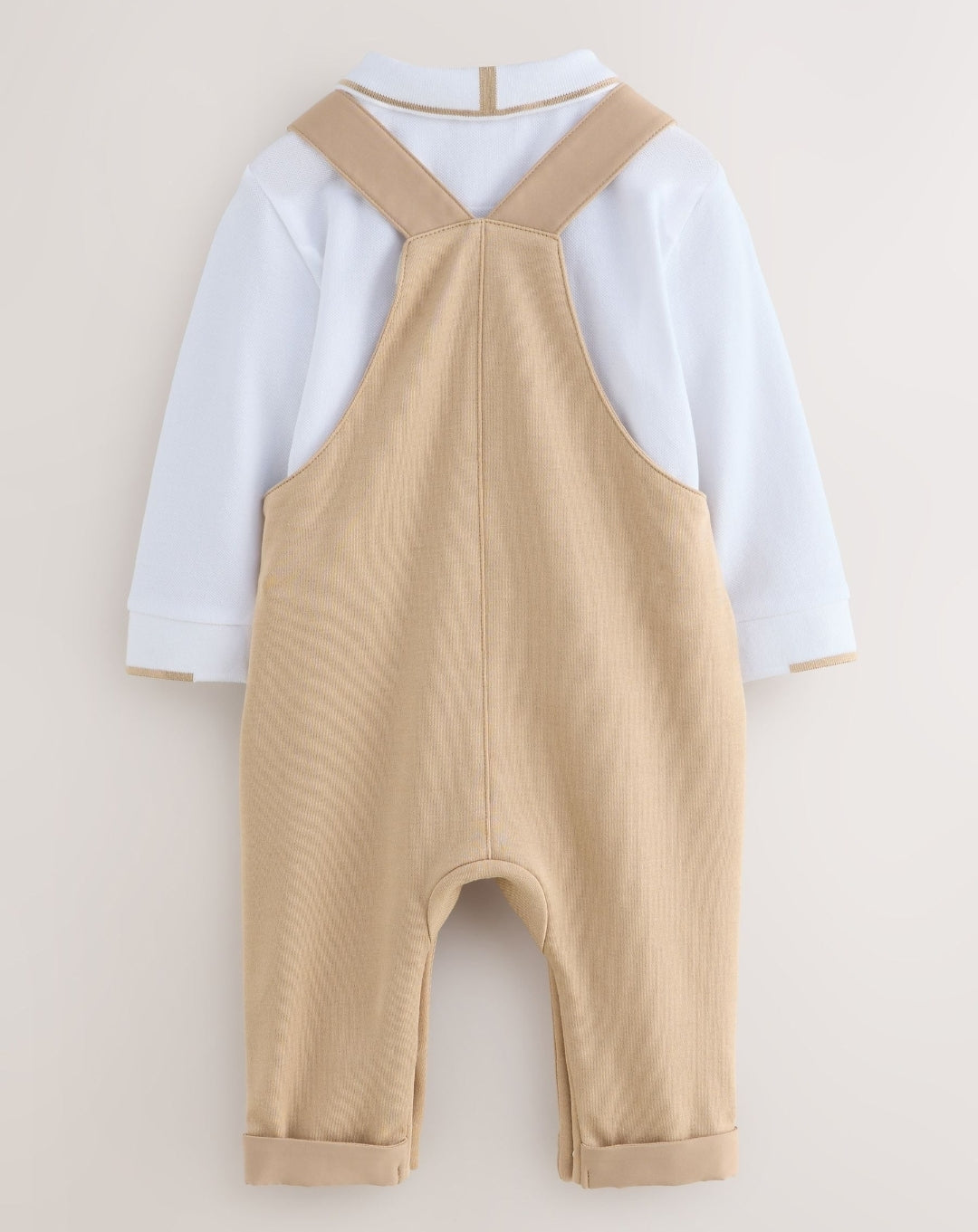 Baker by Ted Baker Stone Dungaree and Polo Shirt Set