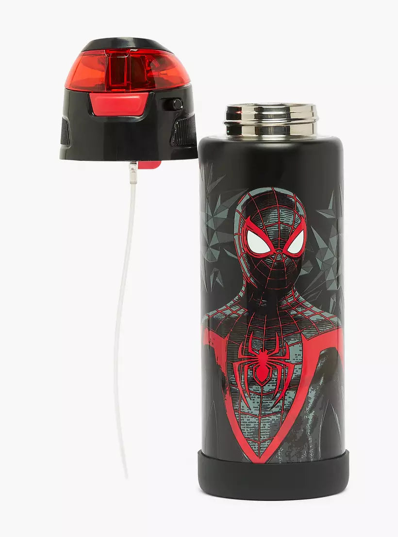 Spider-Man Print Stainless Steel Water Bottle with Spout and Carry Lid