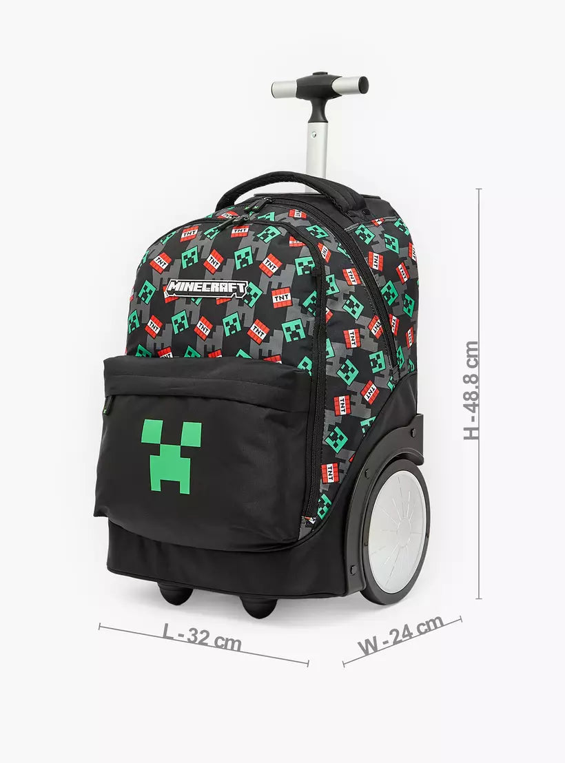 Minecraft Print Trolley Bag 18 inches