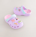 Lilac Purple Animal Character Clogs