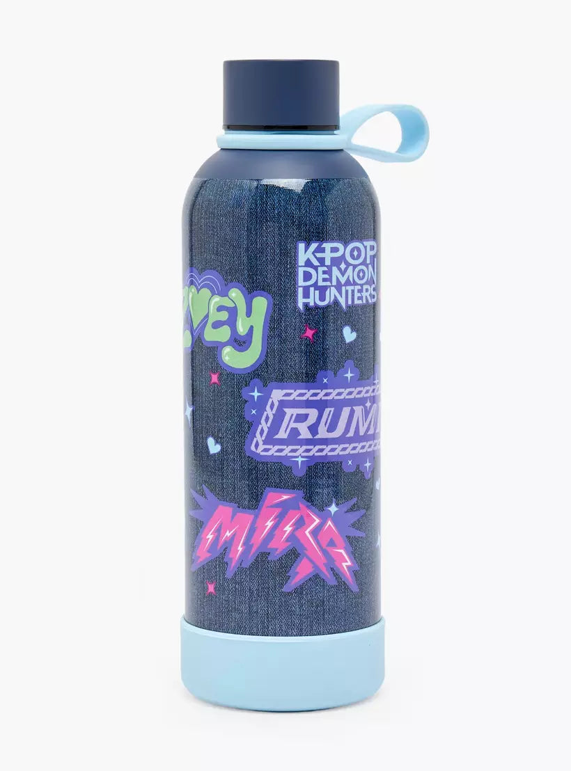 Netflix KPop Demon Hunters Print Stainless Steel Water Bottle with Loop Handle