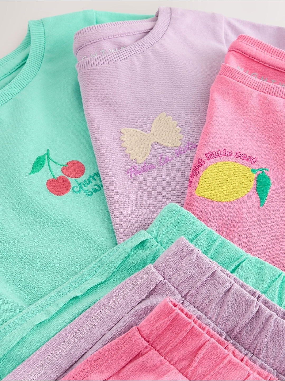 Teal/Pink Short Pyjamas 3 Pack