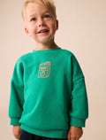 Green Juice Box Printed Crew Neck Sweat
Top
