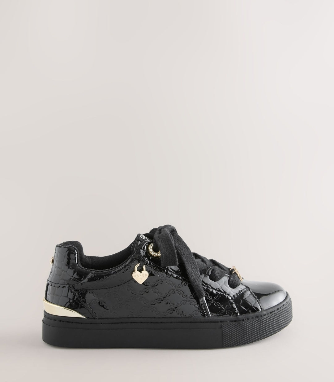 Baker by Ted Baker Back to School
Patent Embossed Black Trainers