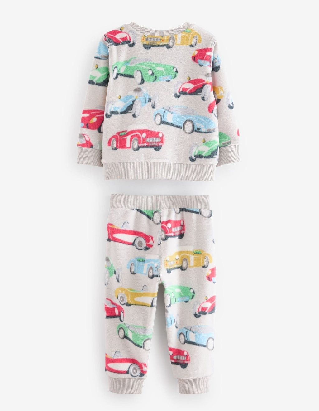 Cath Kidson Red/Ecru White Cars Single Cosy Fleece Pyjamas